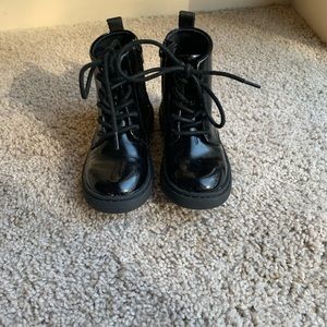 ZARA CHILD BLACK PATENT EFFECT BOOTS
